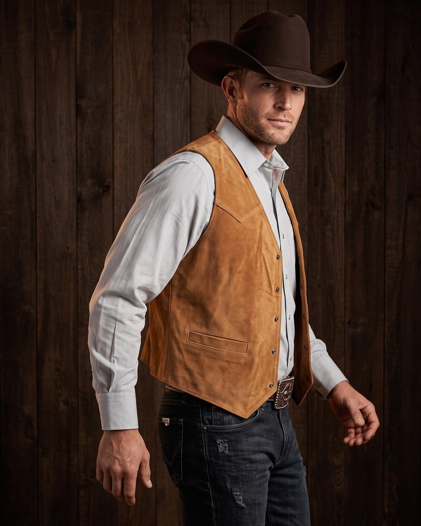 Federico Suede Vest